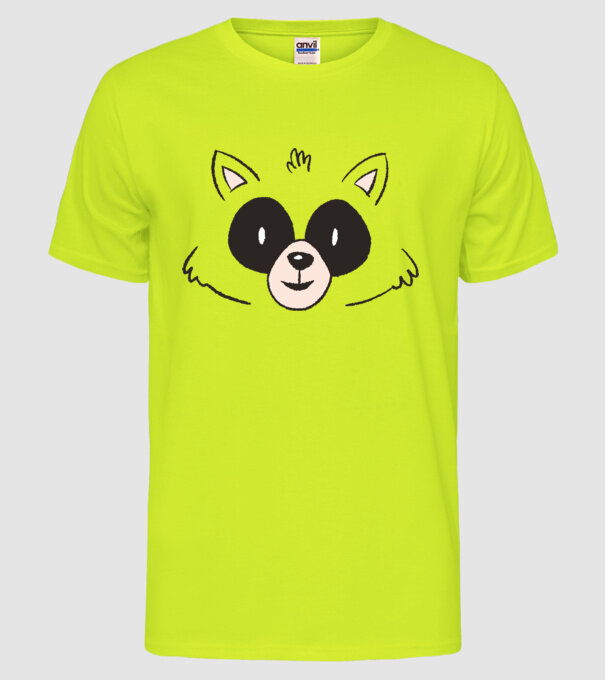 Cap Raton model galben neon pe tricou