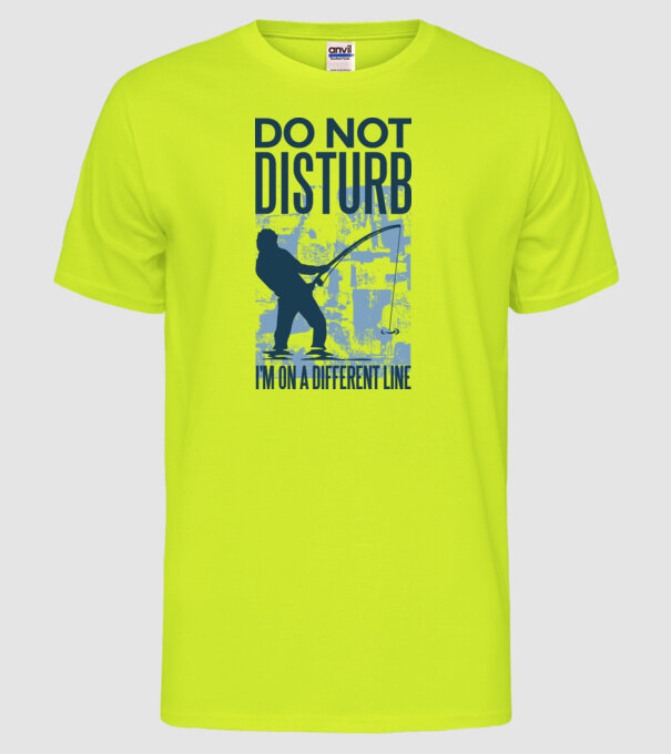 Nu mă deranja, sunt pe altă linie Pescar model galben neon pe tricou