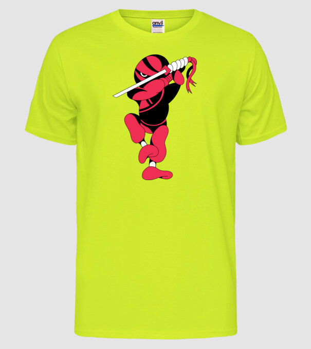 Ninja model galben neon pe tricou