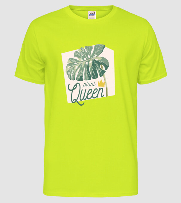Plant Queen model galben neon pe tricou