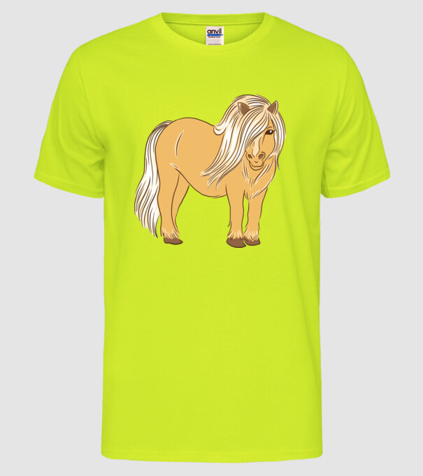 Ponei model galben neon pe tricou