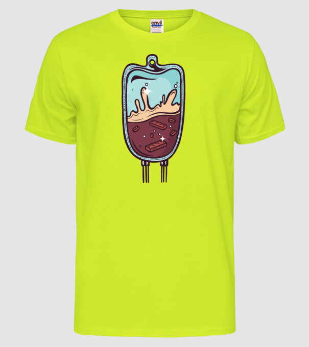 Porter Infuzie model galben neon pe tricou