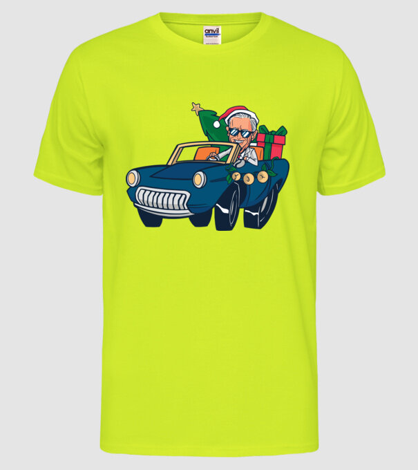 Ridin with Biden Crăciun model galben neon pe tricou