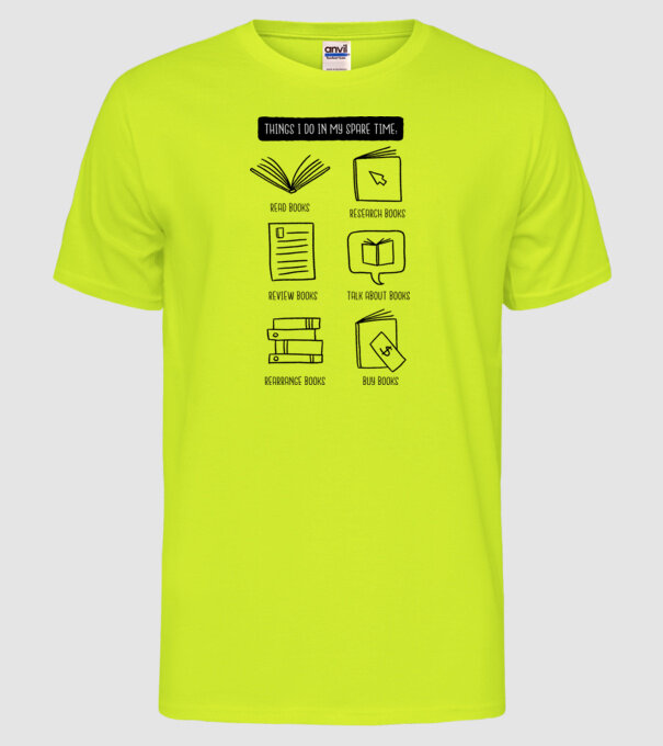 Program de timp liber - Citit model galben neon pe tricou