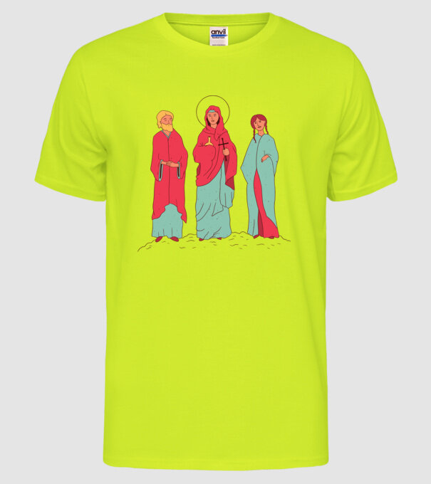 Sfinți model galben neon pe tricou