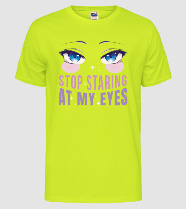 Ochi sexy Anime model galben neon pe tricou