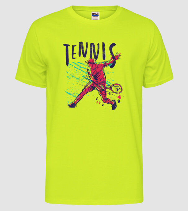 Tennis model galben neon pe tricou