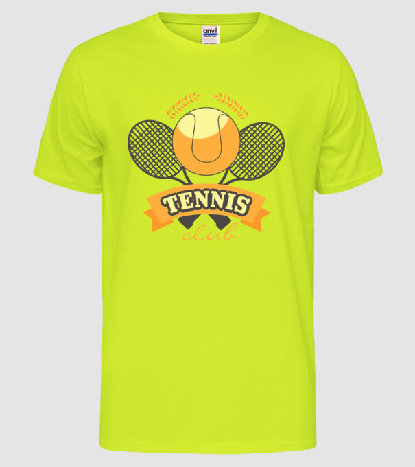 Tennis Club model galben neon pe tricou