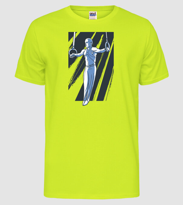 Inel de gimnastică tricou Gimnastică model galben neon pe tricou