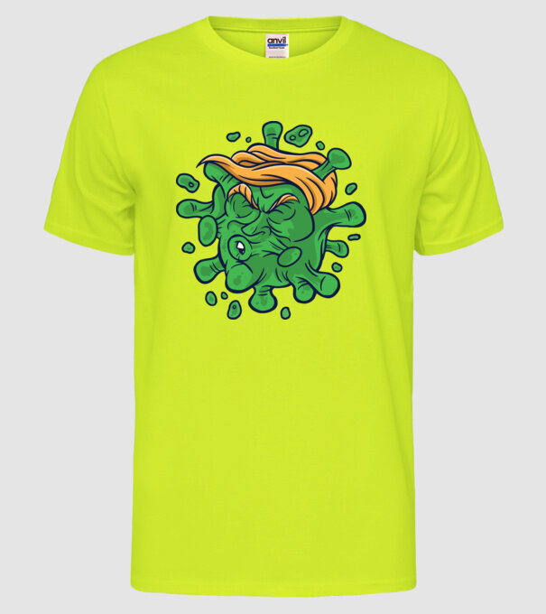 Covid Trump model galben neon pe tricou