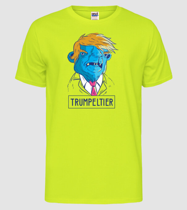 Trumpeltier monstru Trump model galben neon pe tricou