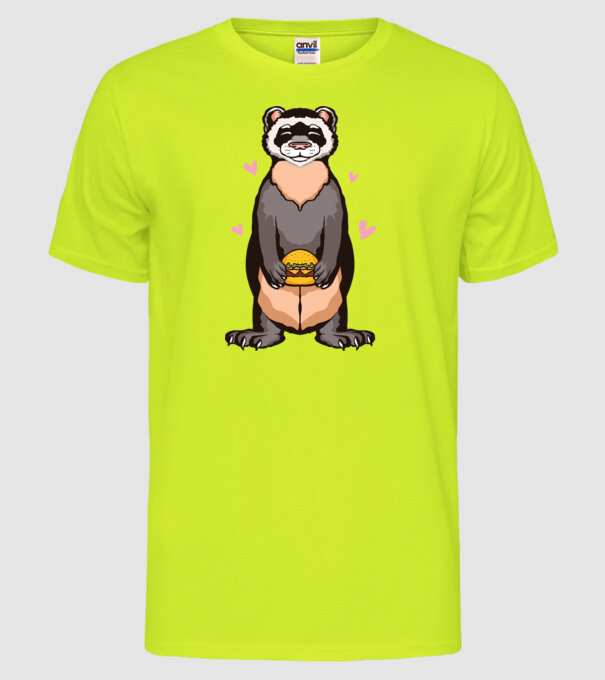 Dihor vânător model galben neon pe tricou