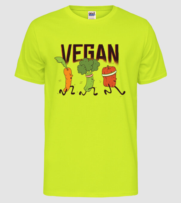 Legume vegan model galben neon pe tricou