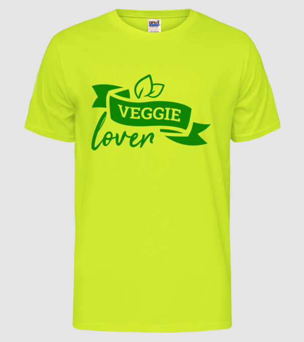 Veggie lover Iubitor de legume model galben neon pe tricou