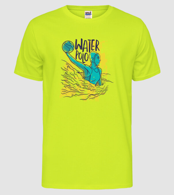 Fată polo pe apă model galben neon pe tricou
