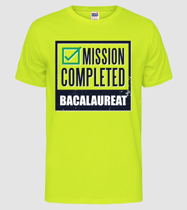 bacalaureat model galben neon pe tricou