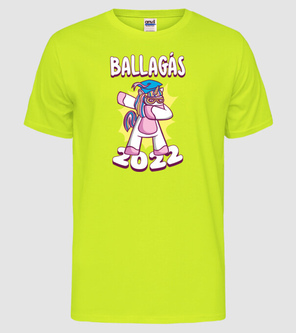 Inorog Bacalaureat model galben neon pe tricou