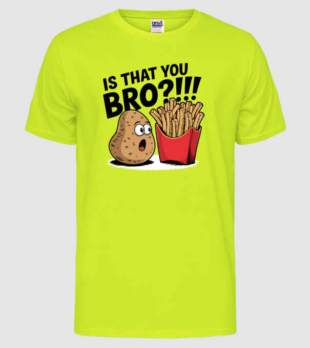 Is that you BRO?!! Alb model galben neon pe tricou