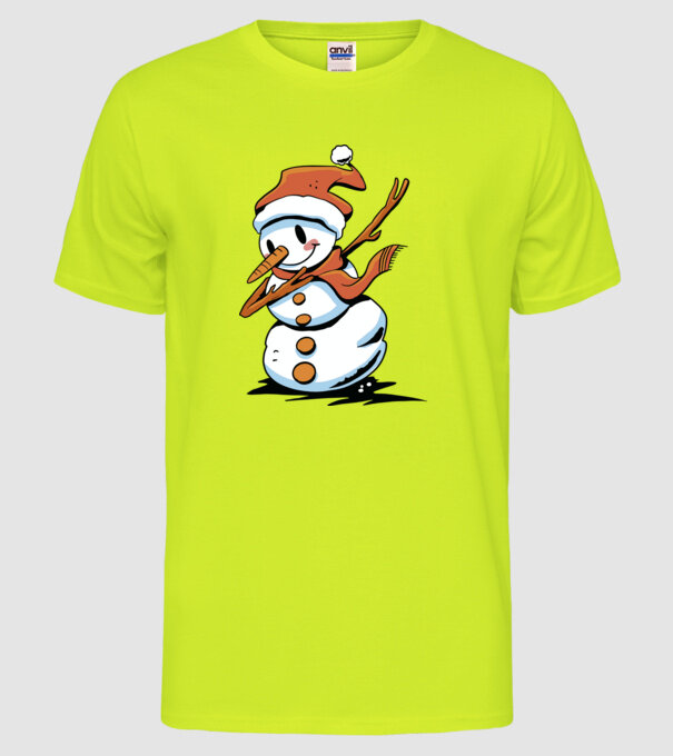 om de zăpadă Dab model galben neon pe tricou