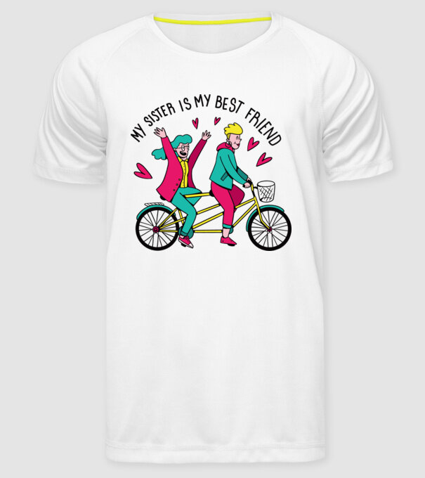 Sora mea este cea mai bună prietenă model alb pe tricou
