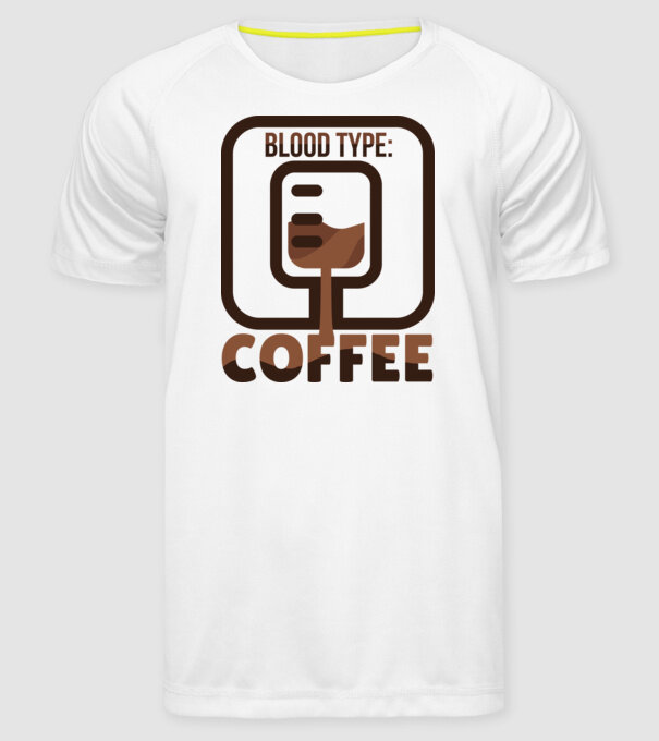 Grupa mea de sânge este cafeaua model alb pe tricou