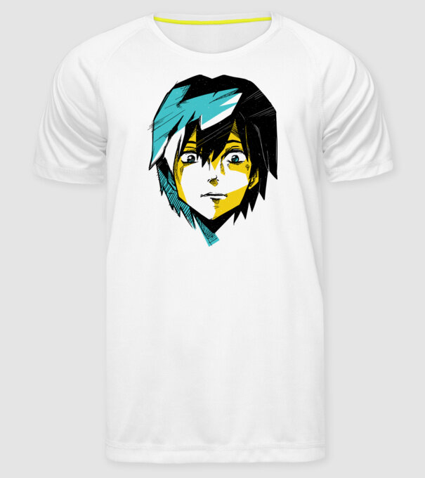 Cap Anime model alb pe tricou