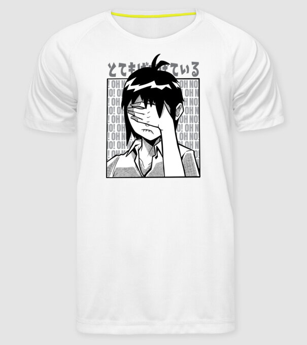Cap Anime model alb pe tricou