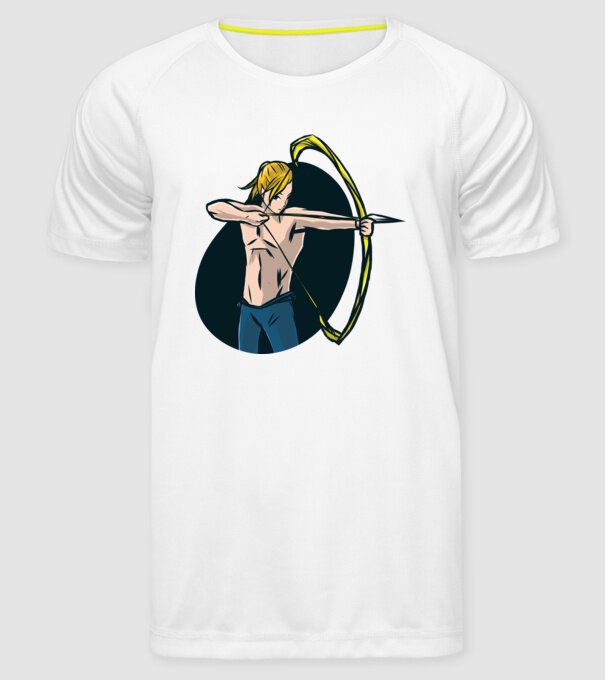 Fată arcaș Anime model alb pe tricou
