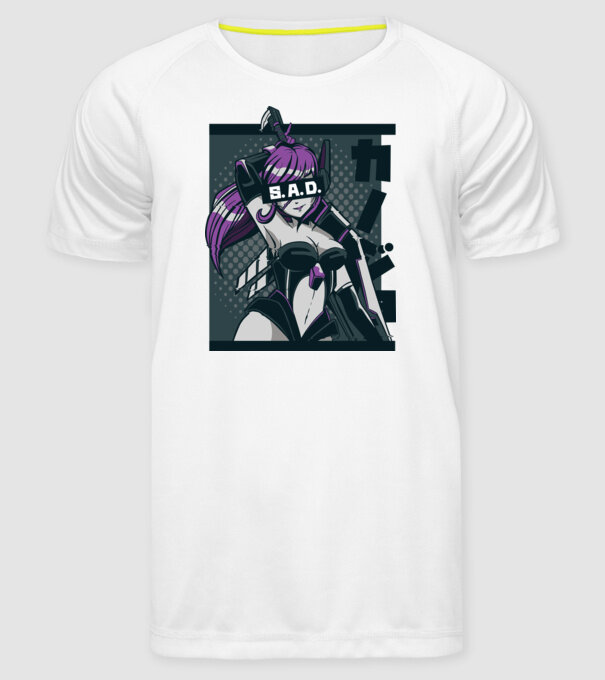Anime fată model alb pe tricou