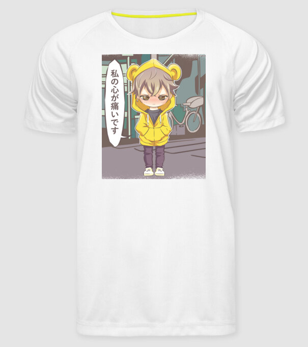 Anime Manga scenă model alb pe tricou