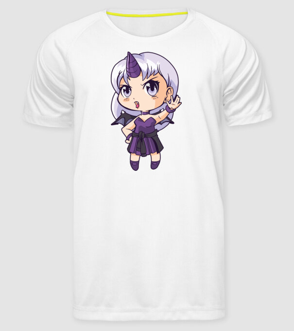 Anime Manga Fată Unicorn model alb pe tricou