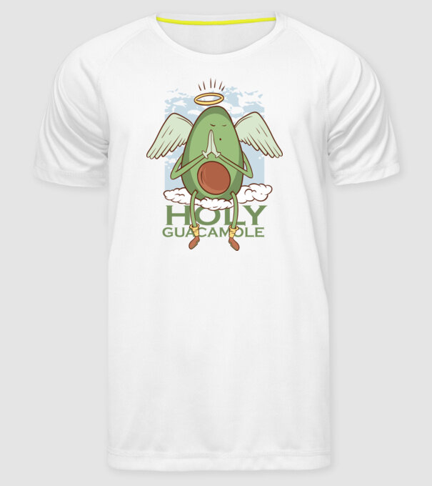 Rai avocado model alb pe tricou