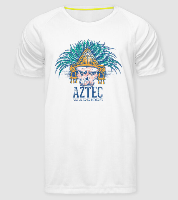 Aztec Warriors model alb pe tricou