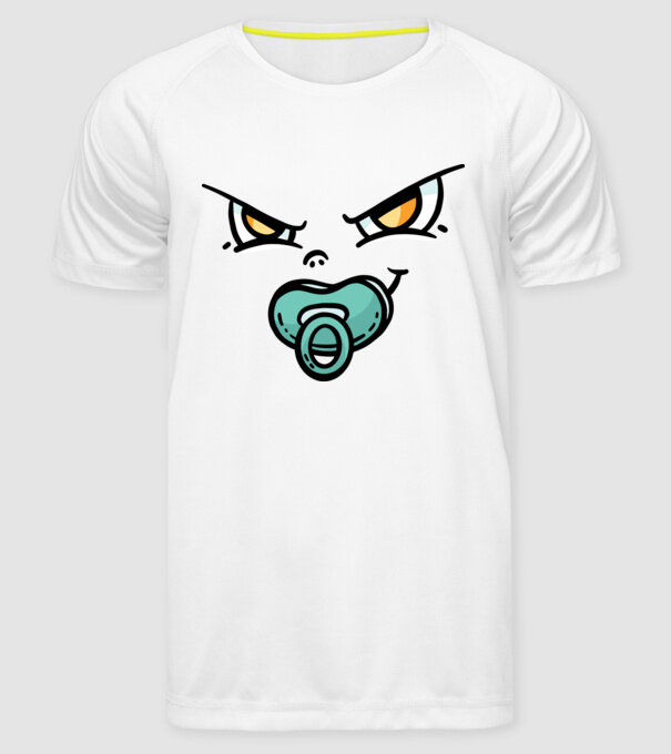 Zâmbet de bebe model alb pe tricou