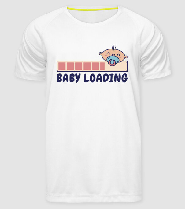 Bebe program încărcare model alb pe tricou