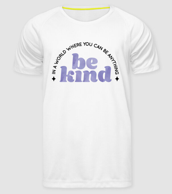 Be kind model alb pe tricou