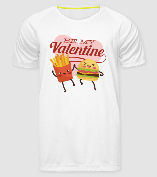 Be my Valentine - Fii dragostea mea tricou pentru Valentine s Day model alb pe tricou