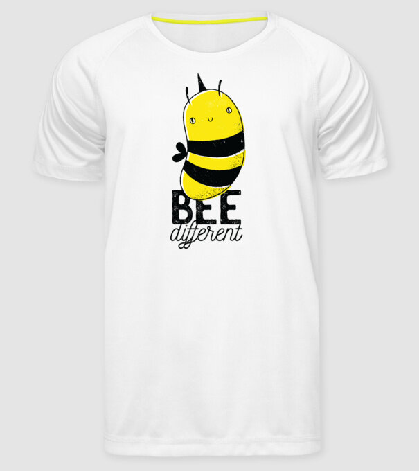 Bee different tricou albinuță model alb pe tricou
