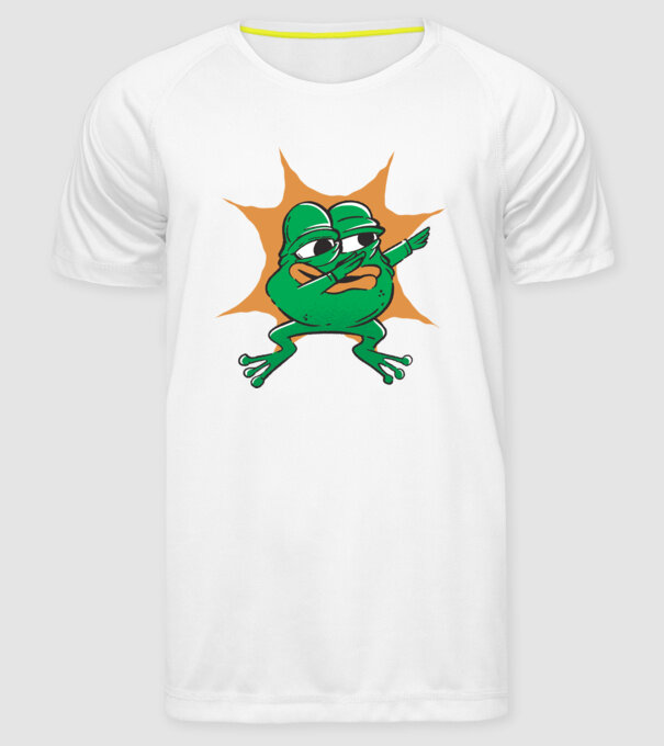 Broască DAB model alb pe tricou
