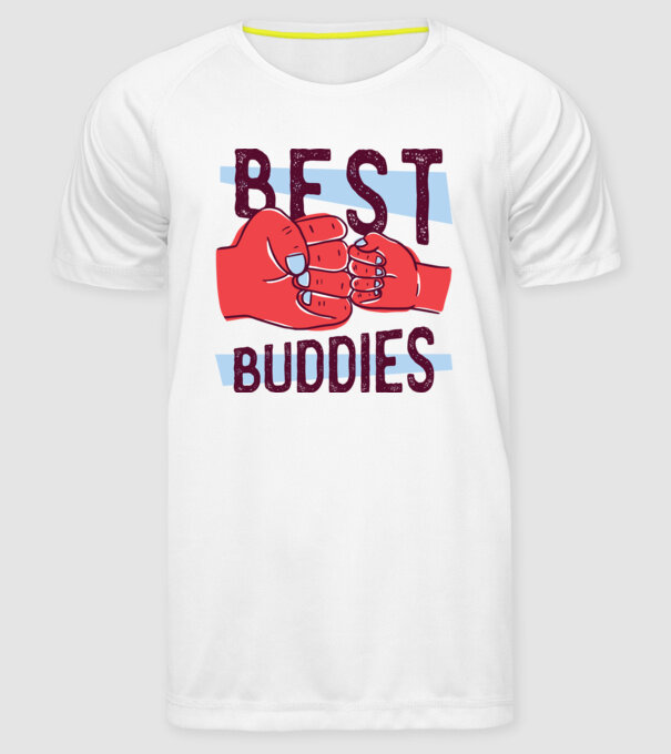 Best Buddies - Cei mai buni prieteni model alb pe tricou