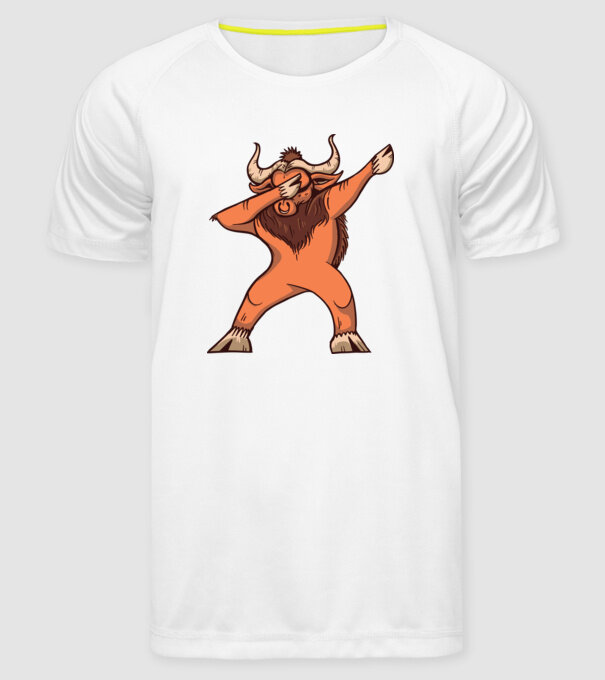 Bivol DAB model alb pe tricou