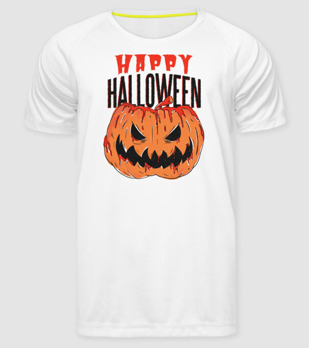 Happy Halloween Pumpkin model alb pe tricou