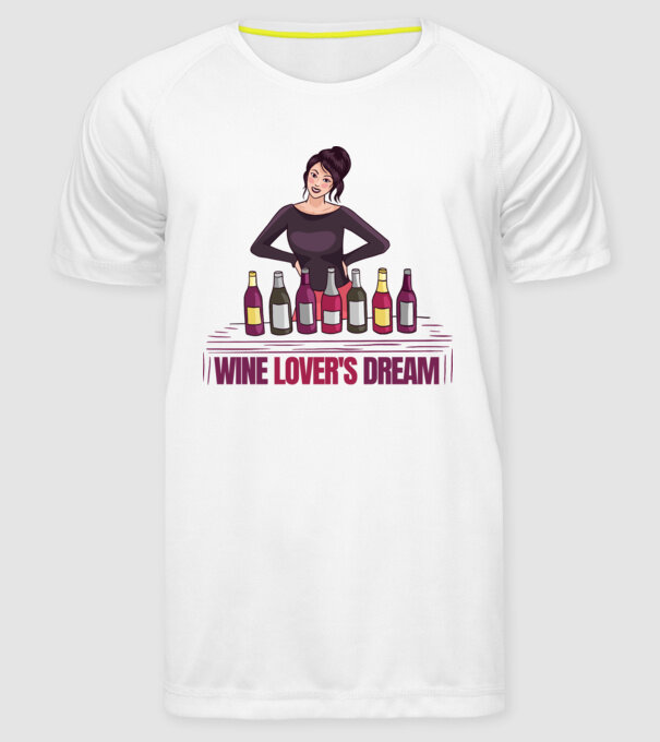 Degustare de vinuri model alb pe tricou