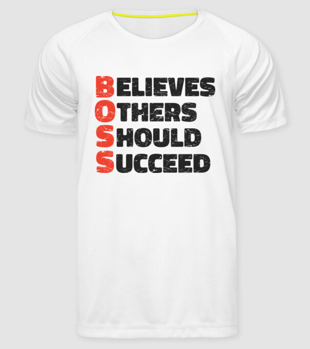BOSS Șef model alb pe tricou