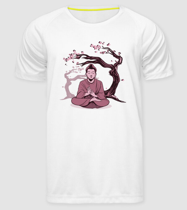 Buddha Meditație model alb pe tricou