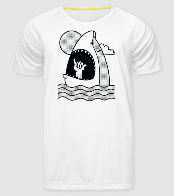 Rechin Aloha model alb pe tricou