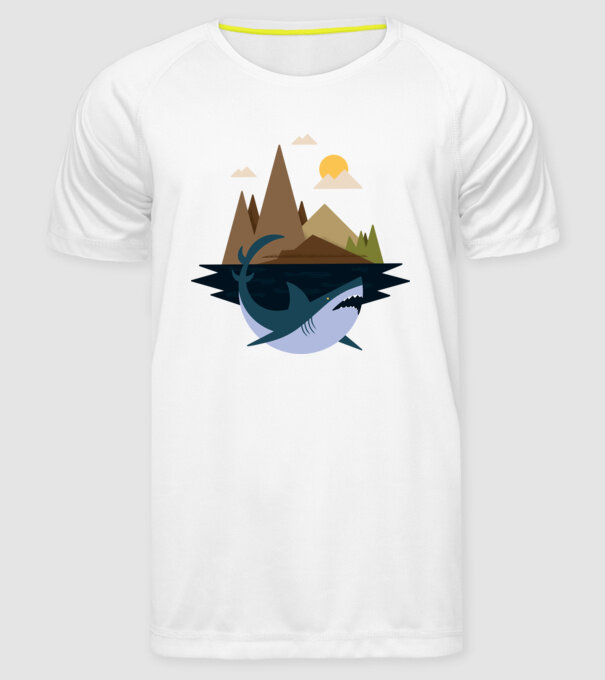 Rechin Natură model alb pe tricou