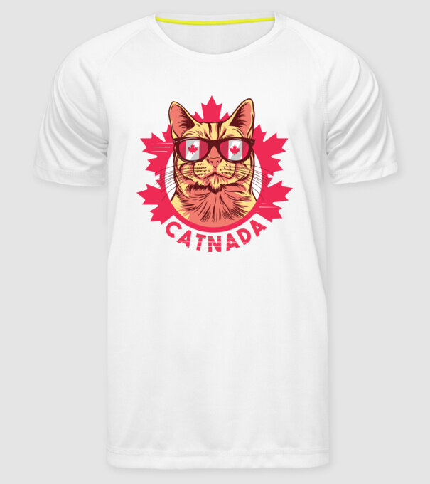 Catnada model alb pe tricou