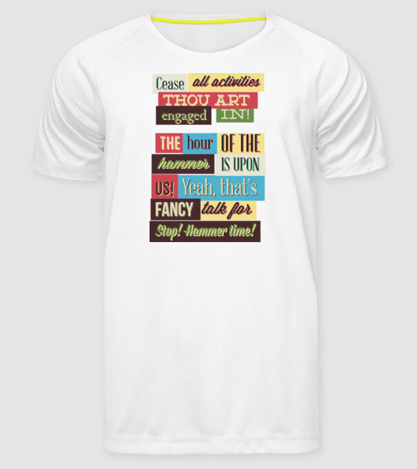 Cease all activities thou art engaged in model alb pe tricou