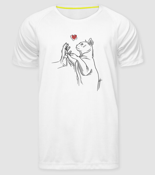 Prietenie Pisică Cal model alb pe tricou